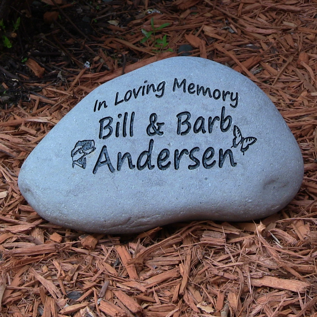Custom Engraved Large Garden Stone 911” Wide